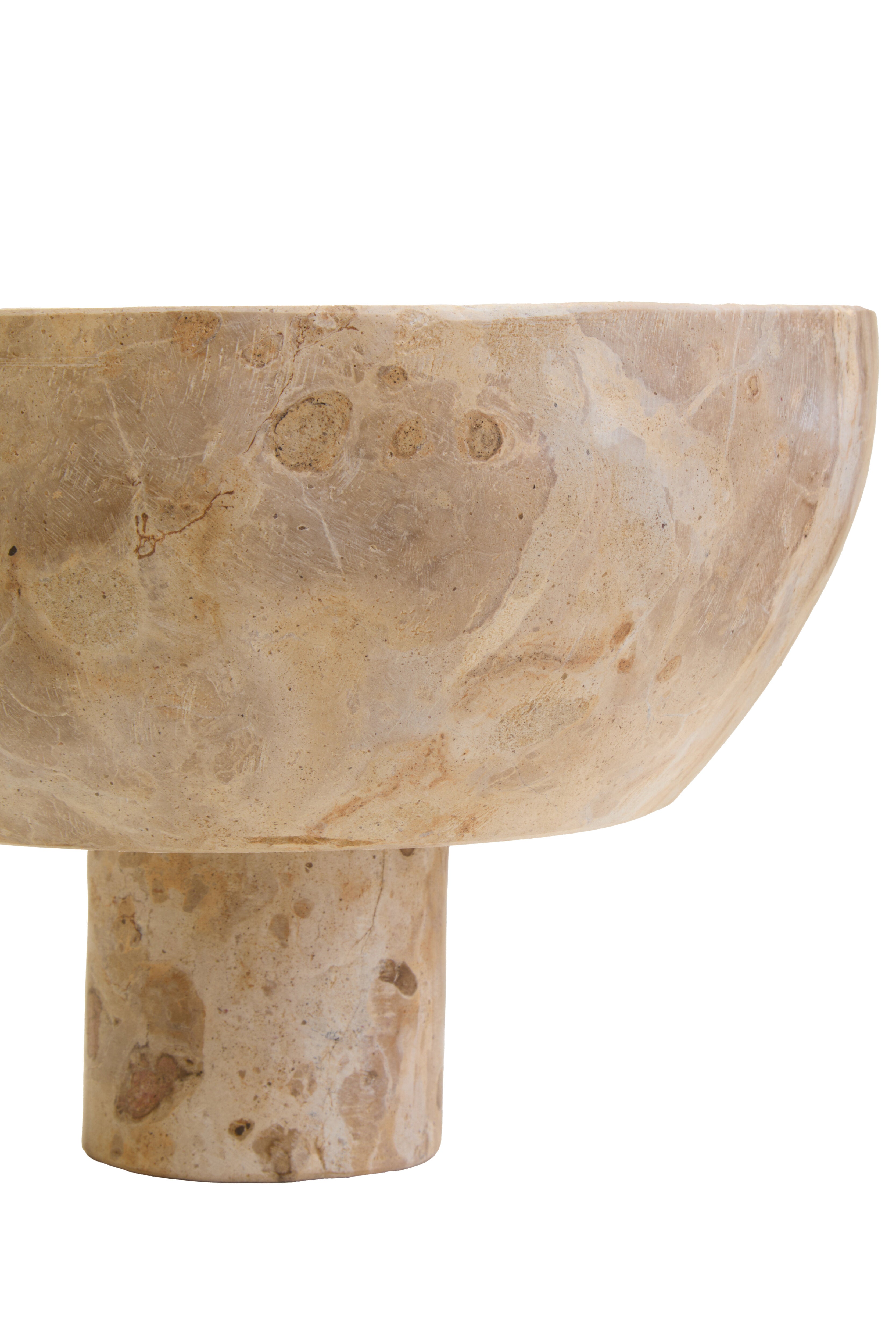 Como Chocolate Marble Pedestal Bowl